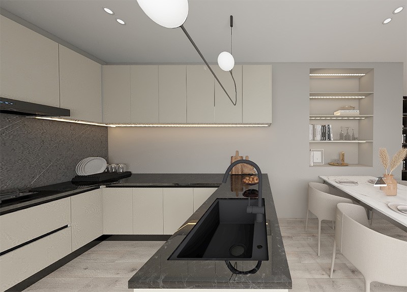 Fingerprint Resistant Kitchen Cabinet-2
