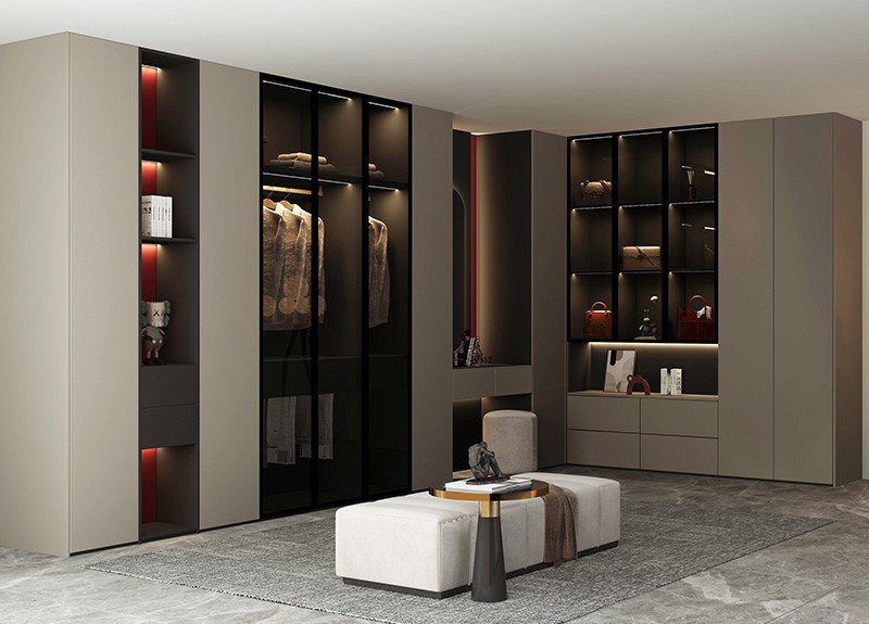 modern walk in closet