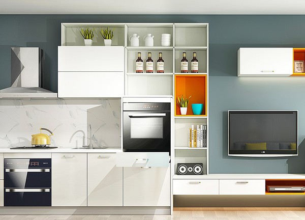 lacquered kitchen cabinet