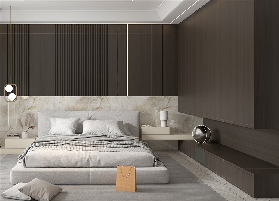 Dark Walnut Modern Wardrobes