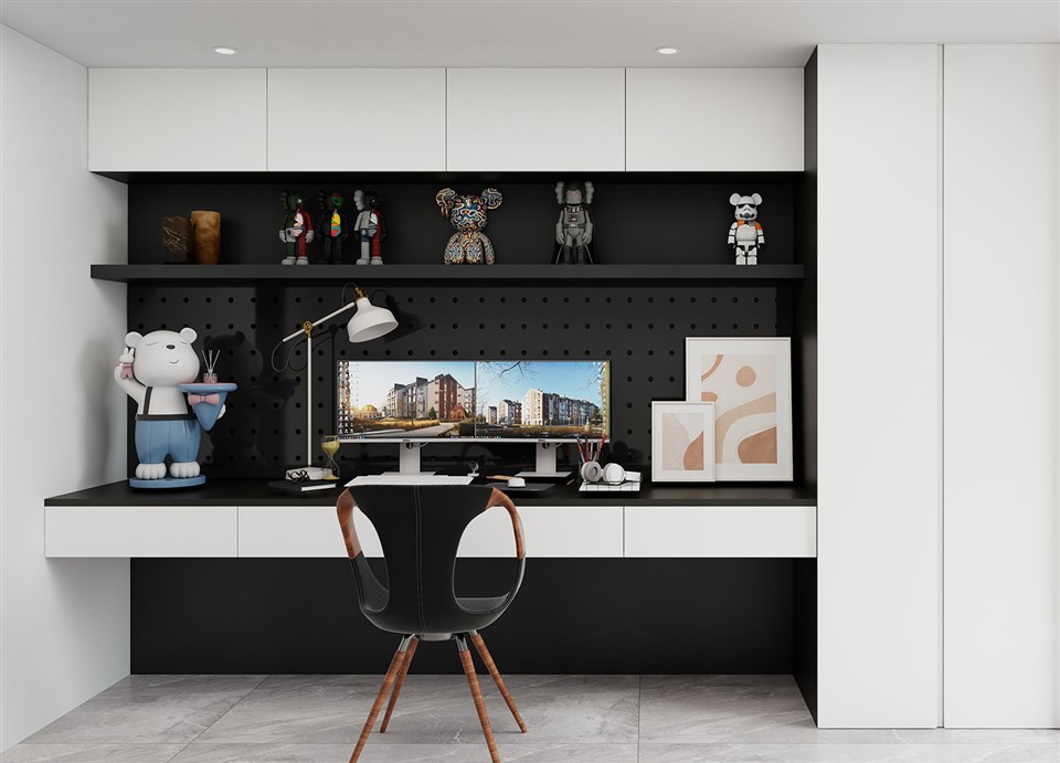 Matte White Bookshelf Cabinet