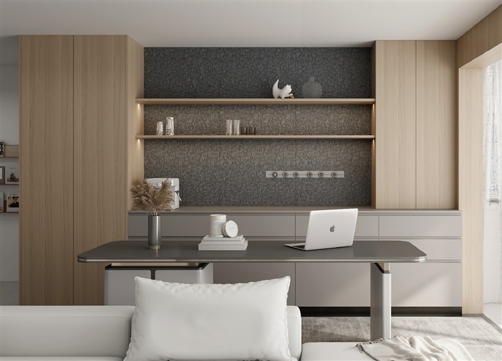 wooden home office cabinet