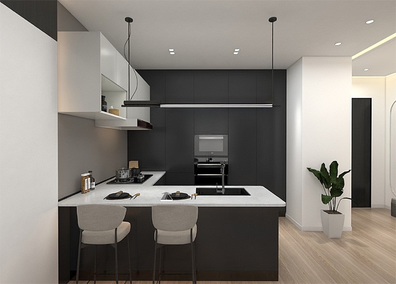 L style kitchen cabinet