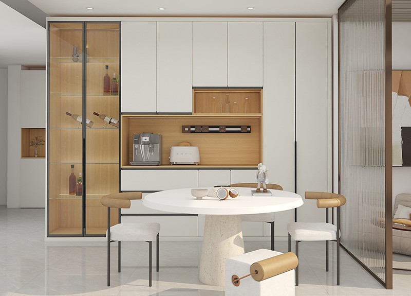 Simple Creamy Side Cabinets