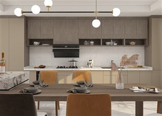 Frameless PET Kitchen Cabinets