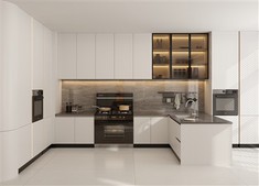 White Contemporary Kitchen Cabinets