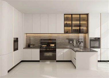 White Contemporary Kitchen Cabinets