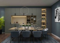 Modular Melamine Kitchen Cabinets