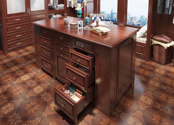 Wood Armoire With Drawers