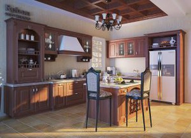 PVC Finish Kitchen Cabinets