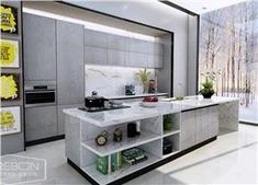 Matte Grey Kitchen Cabinets