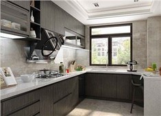 Textured Wood Kitchen Cabinets