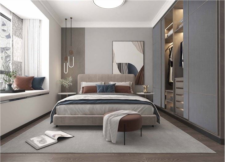 Grey Fitted Bedroom Wardrobe