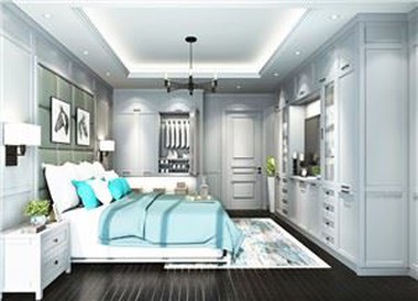 Grey Solid Wood Wardrobe