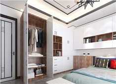 Wood Grain Corner Armoire Wardrobe