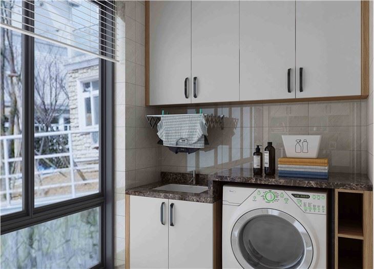 White Laundry Cabinets