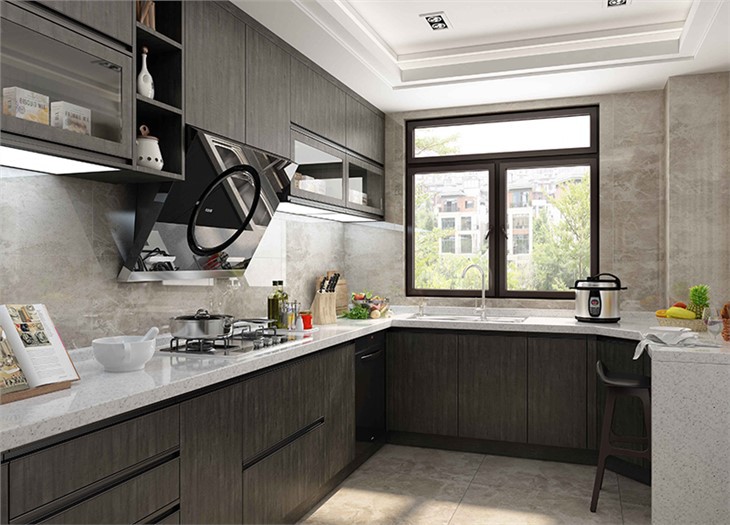 Invisible Handle Kitchen Cabinet