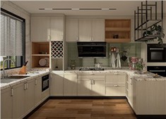 Textured Thermofoil Kitchen Cabinet