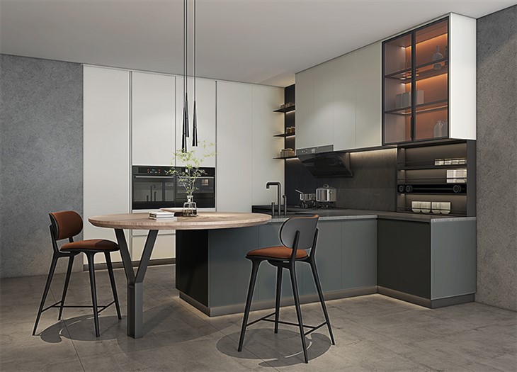 U-Shape Modular Kitchen Cabinet