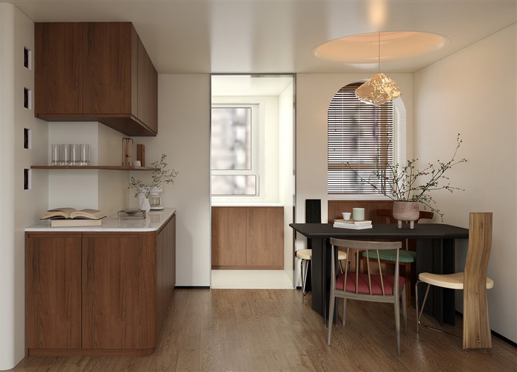 Brown Melamine Kitchen Cabinets factory